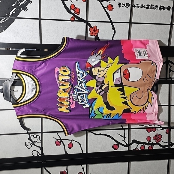 Lil Uzi Vert x Naruto Jersey Urban Hip Hop Anime Large NWT - Picture 1 of 7